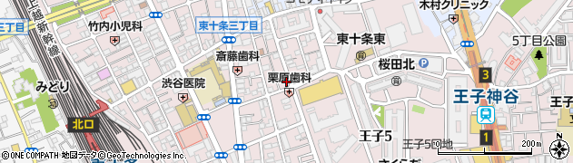東京都北区東十条3丁目7-17周辺の地図