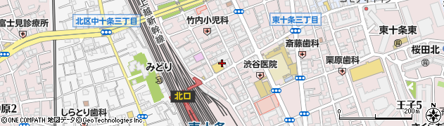 松屋 東十条店周辺の地図
