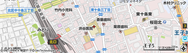 東京都北区東十条3丁目14周辺の地図