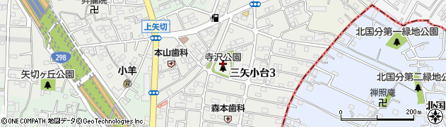 寺沢公園周辺の地図