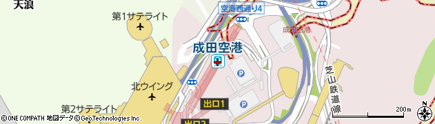 成田空港駅周辺の地図