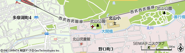東村山市役所　八国山たいけんの里周辺の地図