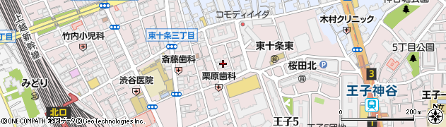 東京都北区東十条3丁目8周辺の地図