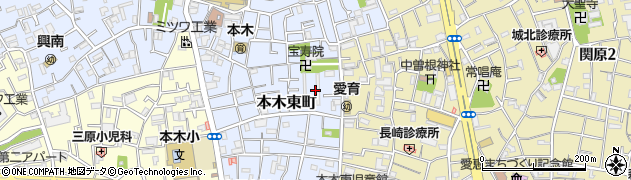 東京都足立区本木東町13周辺の地図