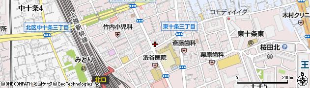 お多福東十条店周辺の地図