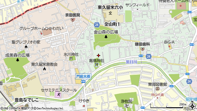 〒203-0003 東京都東久留米市金山町の地図