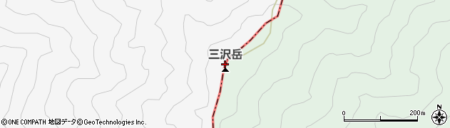 三沢岳周辺の地図