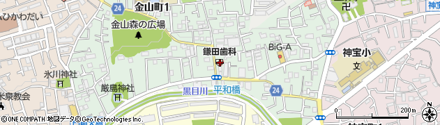 鎌田歯科医院周辺の地図