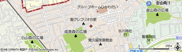 東京都東久留米市氷川台周辺の地図
