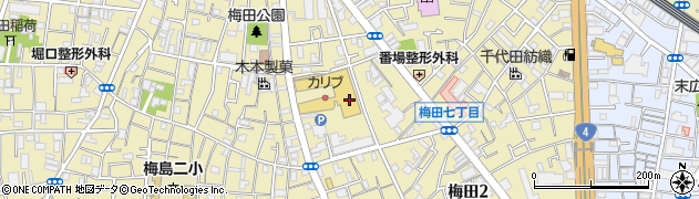 オリンピック梅島店周辺の地図