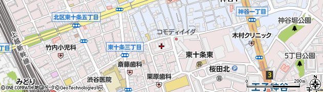 東京都北区東十条3丁目11周辺の地図