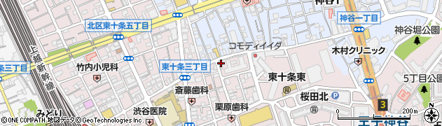 東京都北区東十条3丁目11-4周辺の地図
