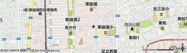 丸正食肉ストアー綾瀬店周辺の地図