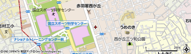 東京都北区西が丘2丁目17周辺の地図