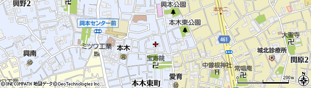 東京都足立区本木東町26周辺の地図
