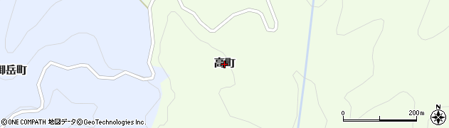 山梨県甲府市高町周辺の地図
