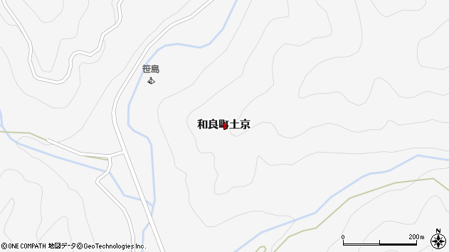 〒501-4518 岐阜県郡上市和良町土京の地図