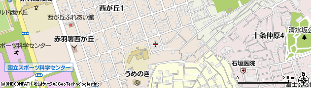 東京都北区西が丘2丁目23周辺の地図