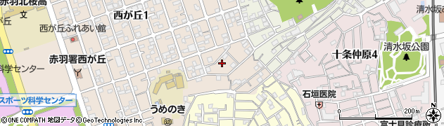 東京都北区西が丘2丁目25周辺の地図