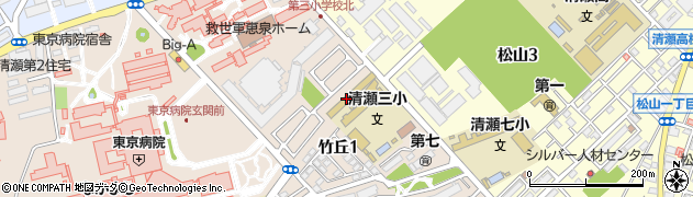 清瀬市立　三小学童クラブ周辺の地図