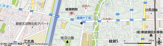 足立綾瀬郵便局周辺の地図
