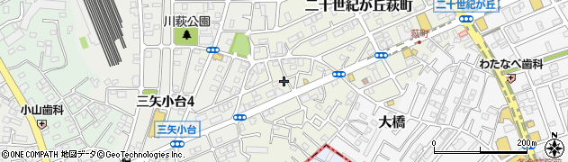 千葉県松戸市二十世紀が丘萩町186周辺の地図
