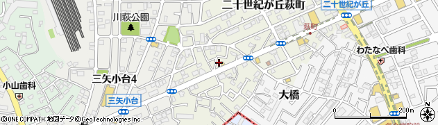 千葉県松戸市二十世紀が丘萩町170周辺の地図