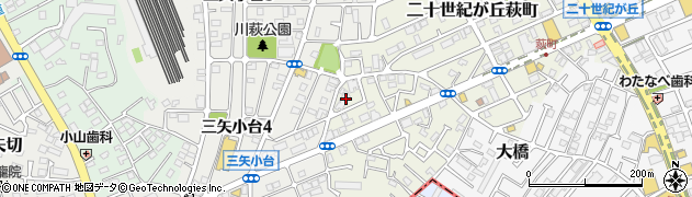 千葉県松戸市二十世紀が丘萩町197周辺の地図