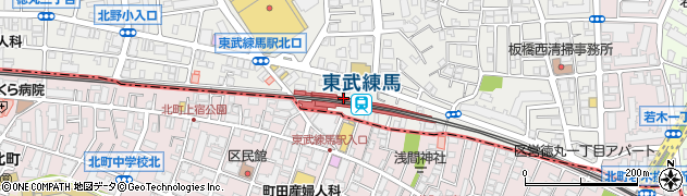 東武練馬駅周辺の地図