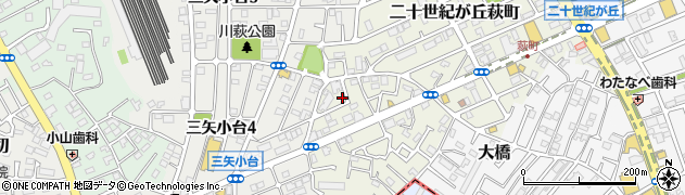 千葉県松戸市二十世紀が丘萩町196周辺の地図