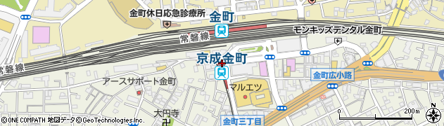 ファミリーマート京成金町駅店周辺の地図