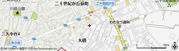 千葉県松戸市二十世紀が丘萩町246周辺の地図