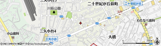 千葉県松戸市二十世紀が丘萩町184周辺の地図
