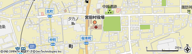 宮田村　役場住民係・環境周辺の地図