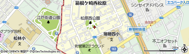 東京都瑞穂町（西多摩郡）箱根ケ崎西松原周辺の地図