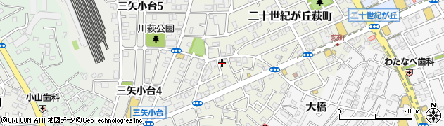 千葉県松戸市二十世紀が丘萩町195周辺の地図
