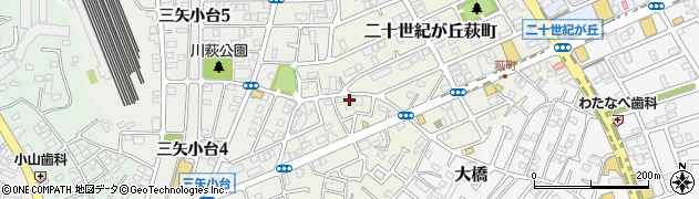 千葉県松戸市二十世紀が丘萩町181周辺の地図
