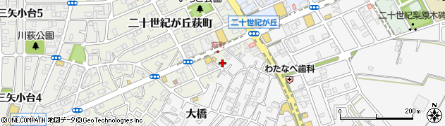 千葉県松戸市二十世紀が丘萩町261周辺の地図