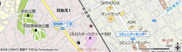 東京都羽村市羽加美1丁目25周辺の地図