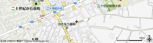 千葉県松戸市二十世紀が丘丸山町周辺の地図