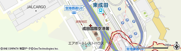千葉県　警察本部成田国際空港警察署周辺の地図