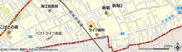 スーパーオザム　新堀店周辺の地図