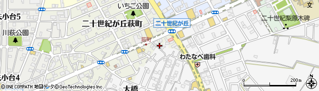 千葉県松戸市二十世紀が丘萩町268周辺の地図