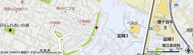 東中沢ふれあい緑道周辺の地図