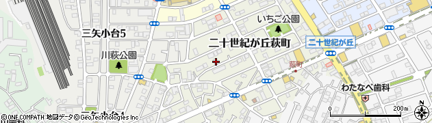 千葉県松戸市二十世紀が丘萩町103周辺の地図