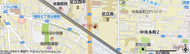 日産東京千住店周辺の地図