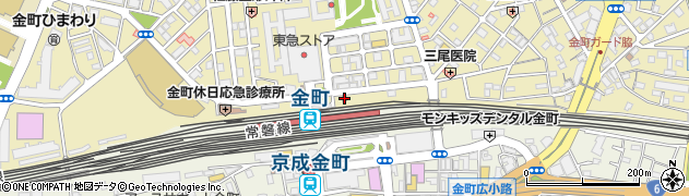 松屋金町店周辺の地図