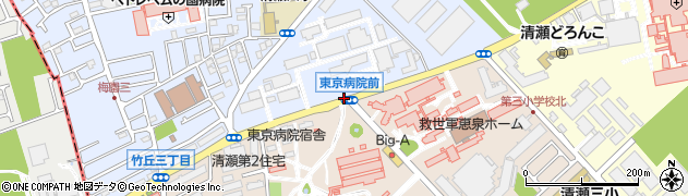 東京病院前周辺の地図