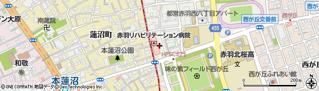 東京都北区赤羽西6丁目37周辺の地図