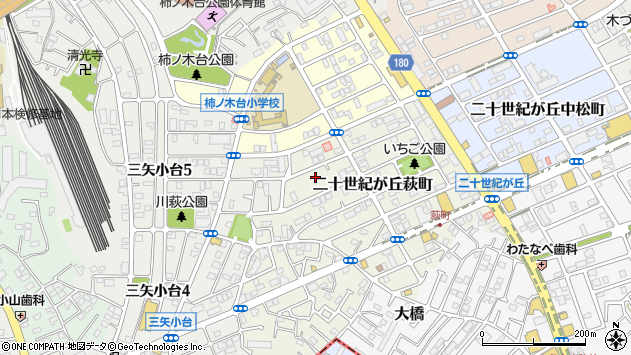 〒271-0086 千葉県松戸市二十世紀が丘萩町の地図